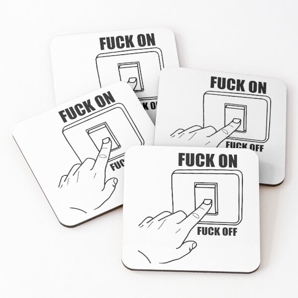 Item preview, Fuck ON Fuck OFF light switch stupid in Black designed and sold by Cavemen.