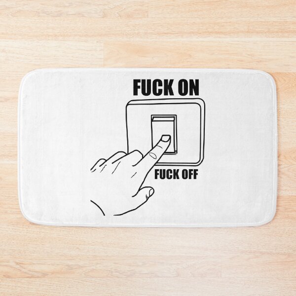 Item preview, Fuck ON Fuck OFF light switch stupid in Black designed and sold by Cavemen.