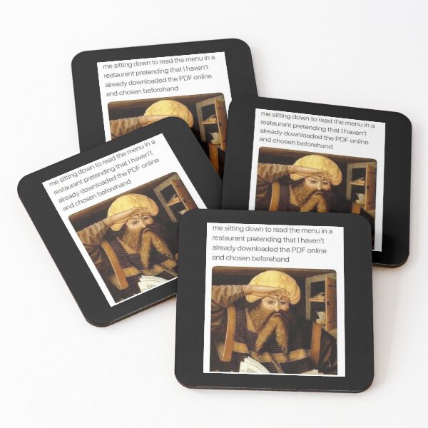 Item preview, Me sitting down to read the menu in a restaurant pretending - Thanksgiving, Christmas And Birthday Party Gift Ideas for Classic Memes Lovers and Fans designed and sold by Memeing Everything.