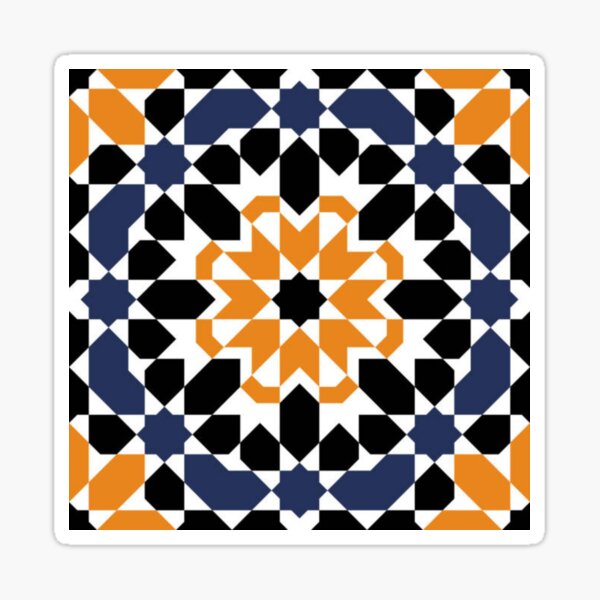 MOSAÏQUE ORIENTALE COLORÉE TENDANCE ZELLIGE MAROCAIN Sticker