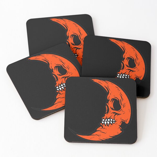 Item preview, Orange Moon Skull Tattoo designed and sold by Cesar Caligula.