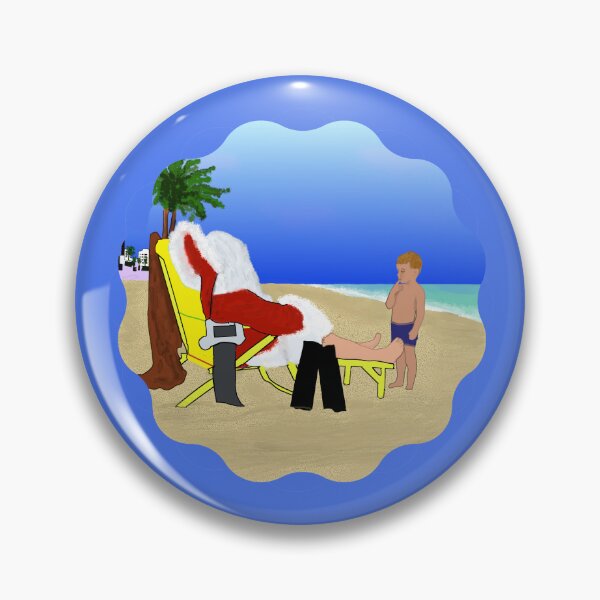 Item preview, Funny Santa On The Beach designed and sold by Eklectikos.