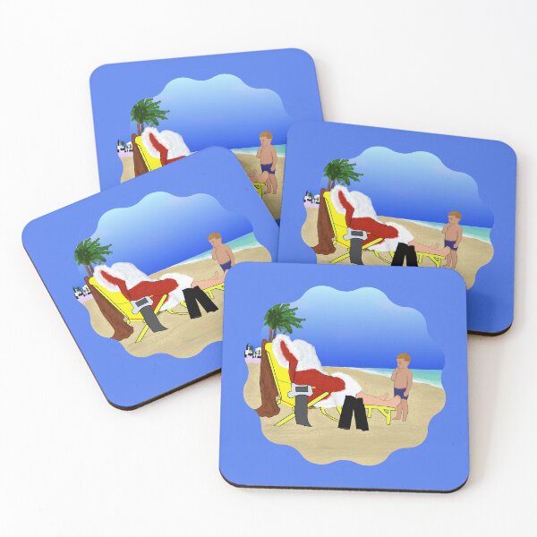 Item preview, Funny Santa On The Beach designed and sold by Eklectikos.
