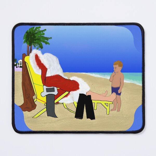 Item preview, Funny Santa On The Beach designed and sold by Eklectikos.
