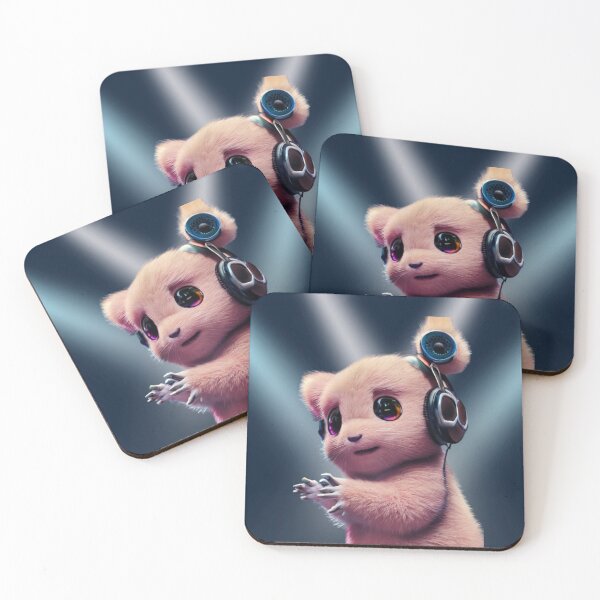 Item preview, Cute Cat with headphones Enjoying Songs designed and sold by Gamicnum.