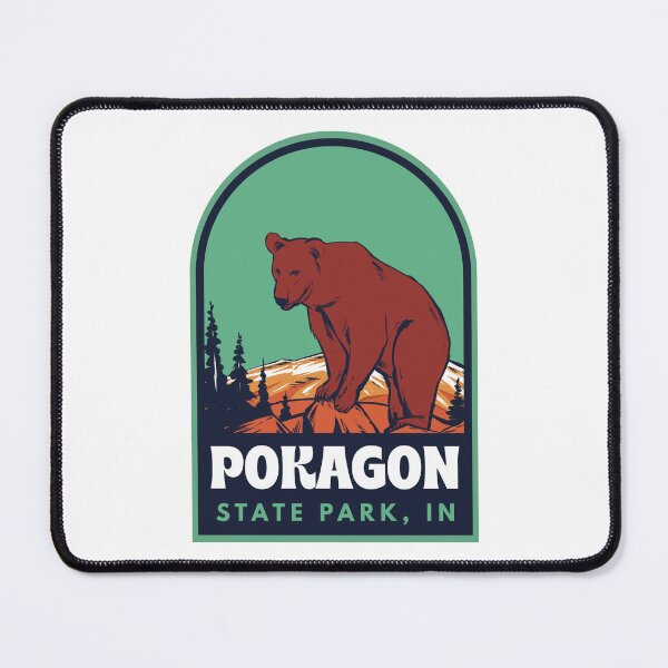 Item preview, Pokagon State Park Indiana Retro Bear designed and sold by HalpinDesign.