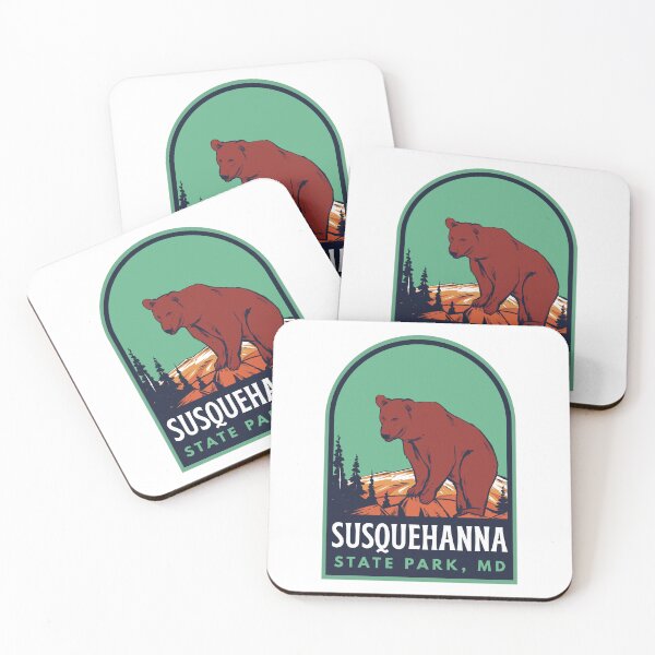 Artikelvorschau, Susquehanna State Park Maryland Retro Bear entworfen und verkauft von HalpinDesign.