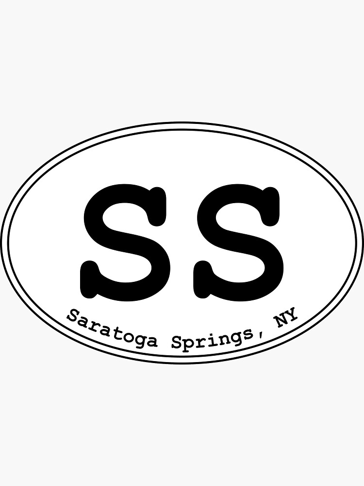 "SS Saratoga Springs NY Oval Design" Sticker for Sale by dodgemdesigns Redbubble