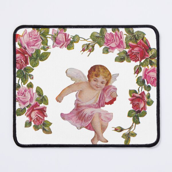 Item preview, Pink Floral Cherub Angel designed and sold by cindyfordyce.