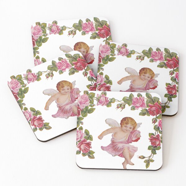 Item preview, Pink Floral Cherub Angel designed and sold by cindyfordyce.