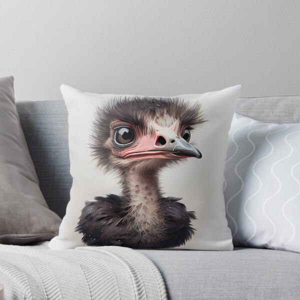 Item preview, Baby Ostrich Watercolor Hanging Out Digital Painting designed and sold by CodeAndColors.