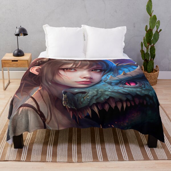 Item preview, Beautiful Anime Girl in Love with Demon Digital Painting designed and sold by CodeAndColors.