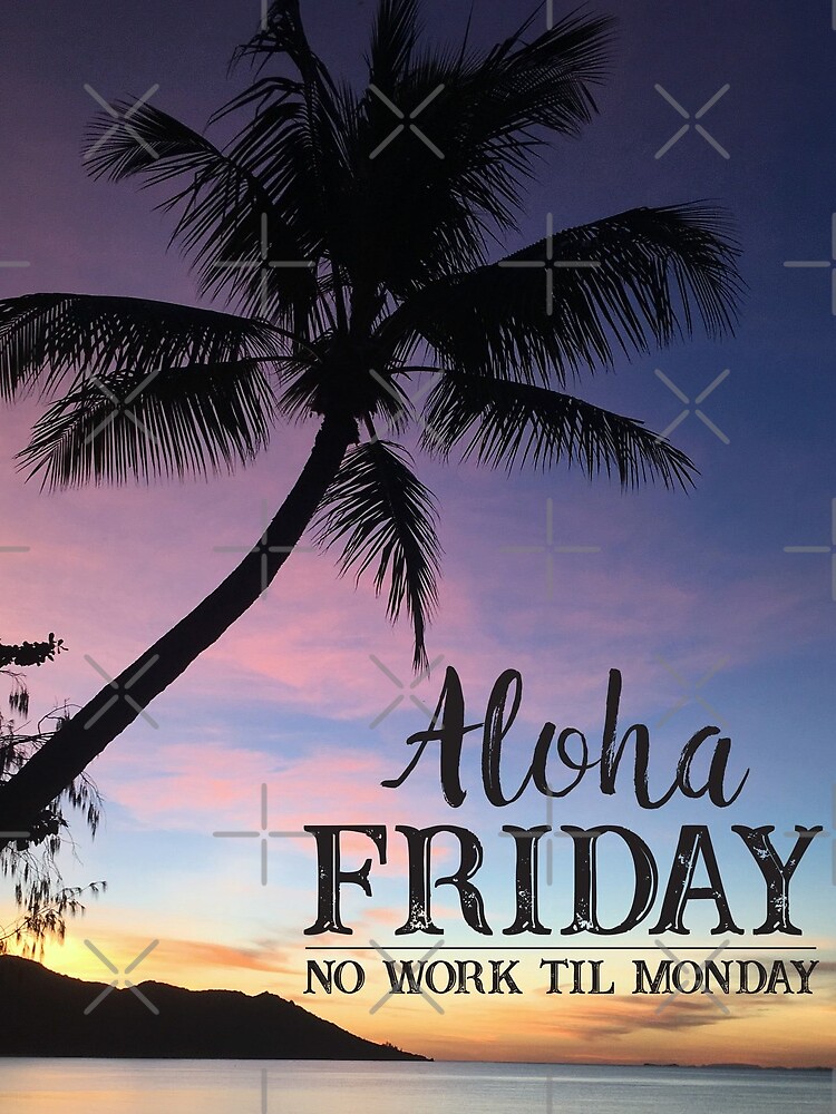 Aloha Friday Beach Sunset Happy Friday Feeling Quote Mini Skirt