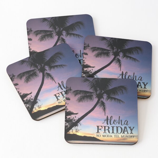Item preview, Aloha Friday Beach Sunset Happy Friday Feeling Quote designed and sold by HotHibiscus.