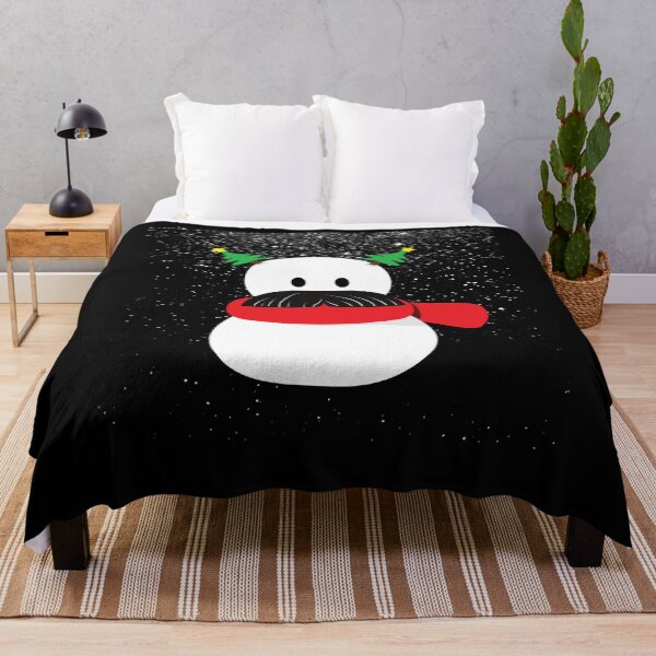 Artikelvorschau, Lustiger Schneemann mit Schnurrbart und Karotte entworfen und verkauft von Drake-Moon.