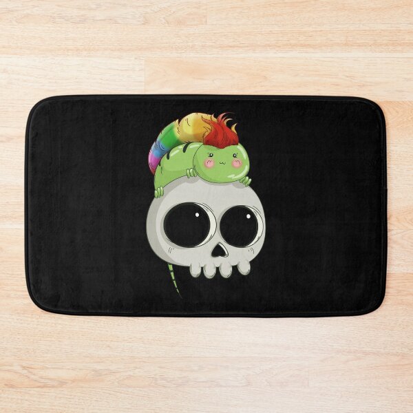 Item preview, Lizard with a rainbow mohawk sitting on a skull as a makeshift mohawk designed and sold by iduzarts.