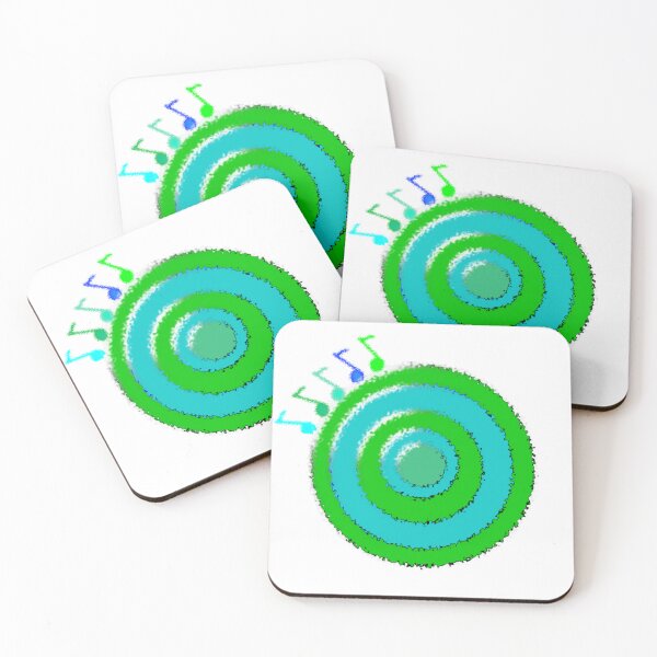 Item preview, Circle with musical notes designed and sold by VeganGuitarizm.