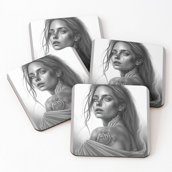 Artikelvorschau, dunkles engelhaftes Tattoo-Design entworfen und verkauft von Jenslemmens.