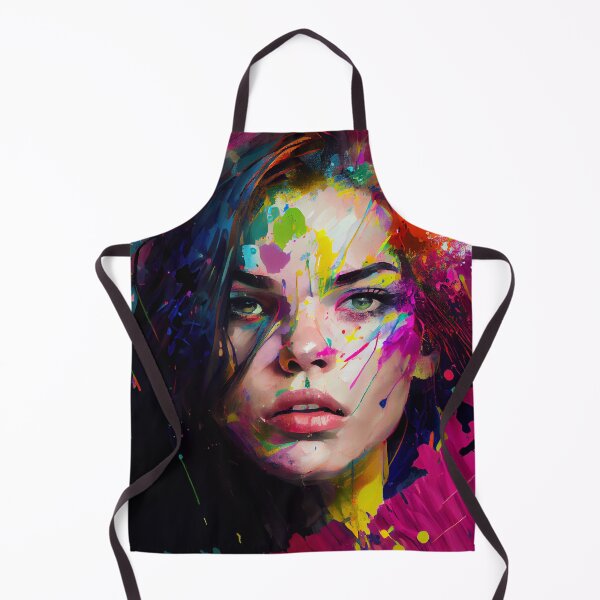 Artikelvorschau, Beautiful Vibrant Colorful Woman Portrait Digital Painting entworfen und verkauft von CodeAndColors.