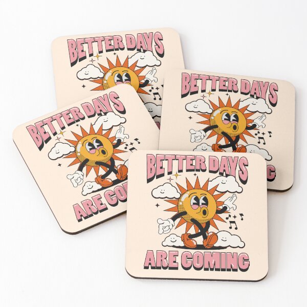 Item preview, Better Days Are Coming Retro Sun Illustration designed and sold by Ravensdesign.