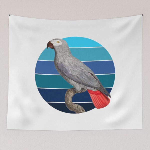 Item preview, The Grey Parrot retro sunset designed and sold by geoji.