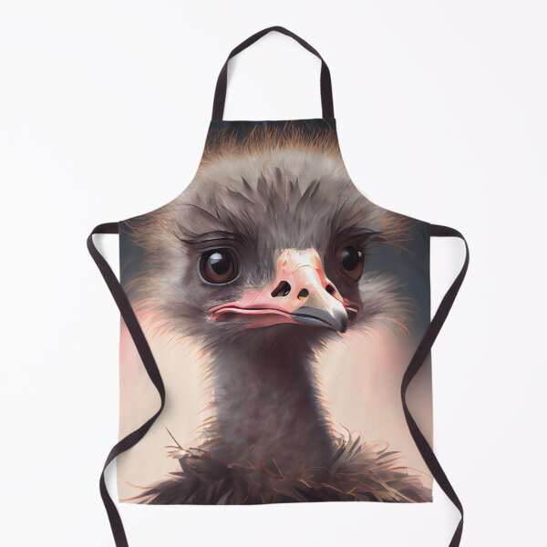 Artikelvorschau, Bright Cute Baby Ostrich Portrait Digital Painting entworfen und verkauft von CodeAndColors.