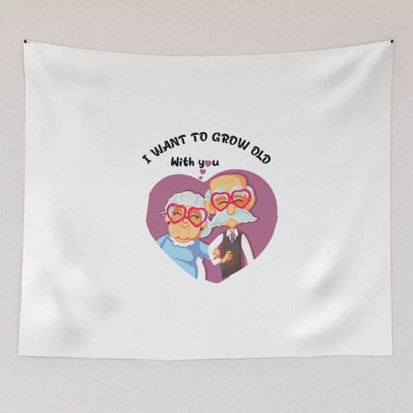 Aperçu de l'œuvre I Want To Grow Old With You Lovely Wife, i want to grow old with you dear husband créée et vendue par adelbubblestore.