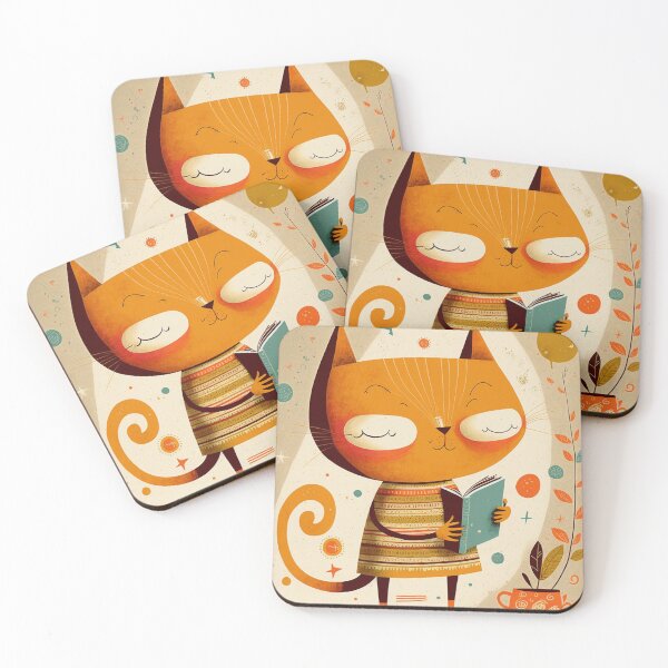 Item preview, Cute Cat Reading Time designed and sold by trajeado14.