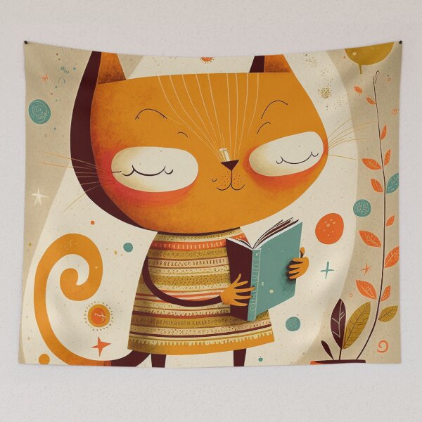 Item preview, Cute Cat Reading Time designed and sold by trajeado14.