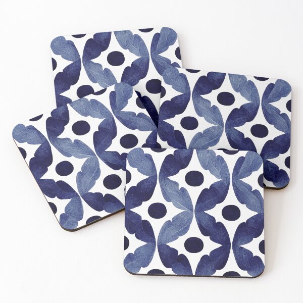 Item preview, Indigo blue abstract pattern matisse inspired designed and sold by Maisonsucces.