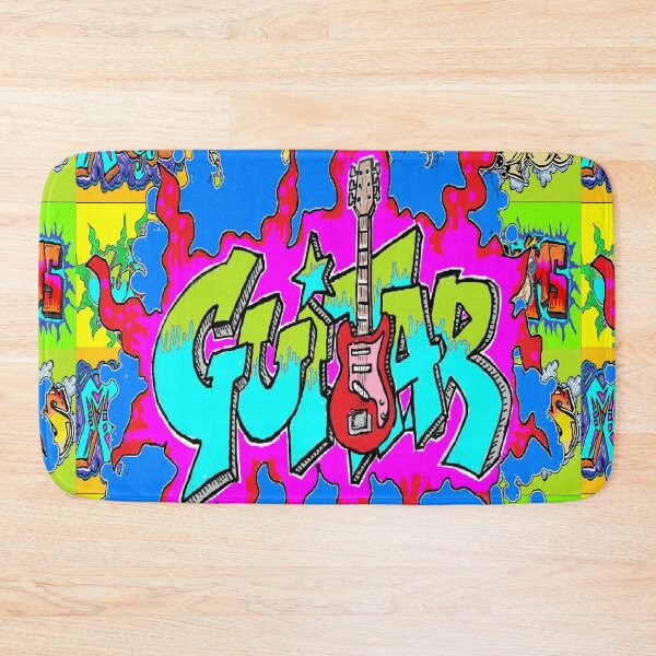 Aperçu de l'œuvre Graffiti de guitare rock 1 créée et vendue par LowEndGraphics.