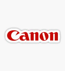 Red Canon Logo Sticker