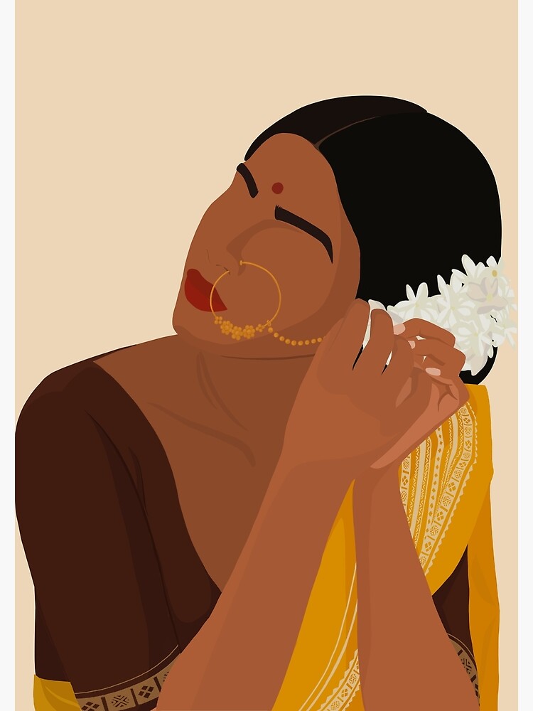 Buy Set of 3 Bharatanatyam Art Brown Girl Art Desi Prints South