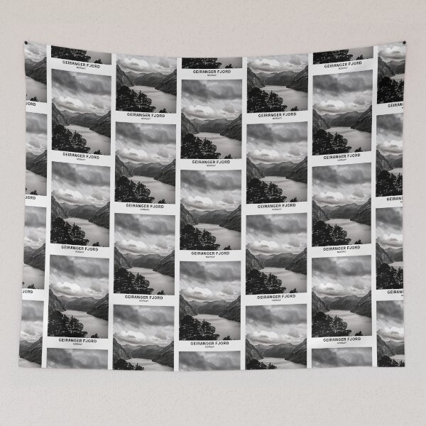 Item preview, Geiranger Fjords Norway Mountains Travel designed and sold by SirajDecors.