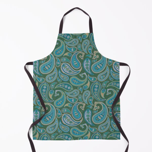 Item preview, Paisley Print "Waves" Hunter Green Paisley Colors designed and sold by OutshineAll.