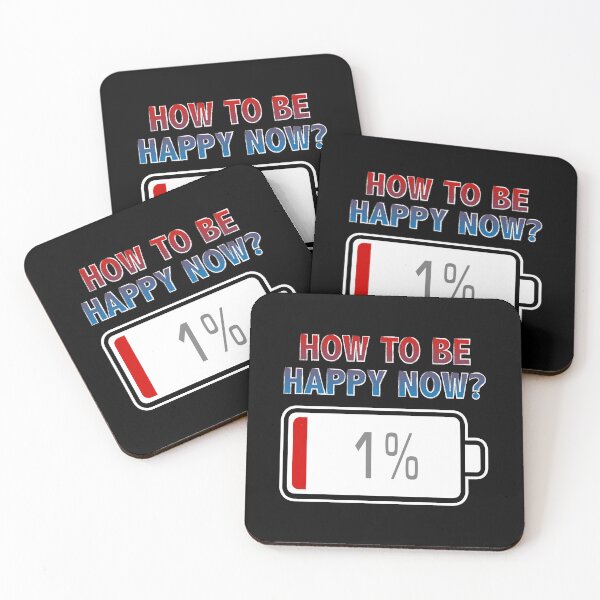 Item preview, How To Be Happy Now? with Battery at 1% designed and sold by Moodific.