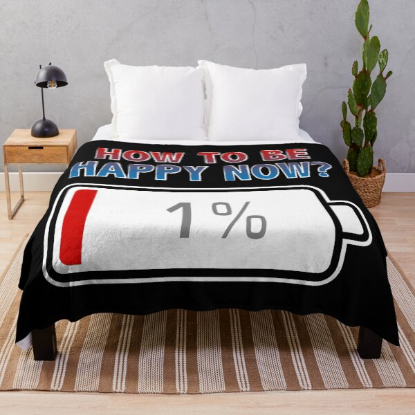 Item preview, How To Be Happy Now? with Battery at 1% designed and sold by Moodific.