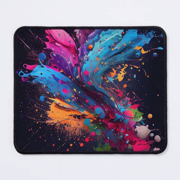Artikelvorschau, Cool Colorful Vibrant Splatter Paint Pattern Digital Painting entworfen und verkauft von CodeAndColors.