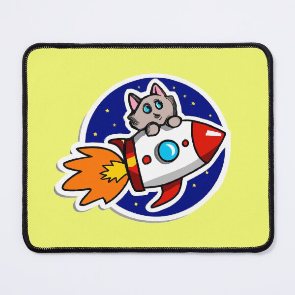 Item preview, Space Cat on a Rocket Ship designed and sold by JandyDesign.