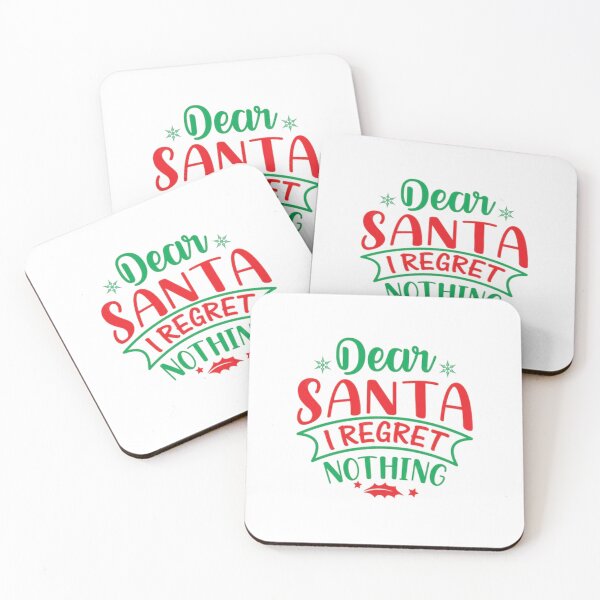 Item preview, "Dear Santa, I Regret Nothing" Funny Christmas Quote designed and sold by DragonsDepot.