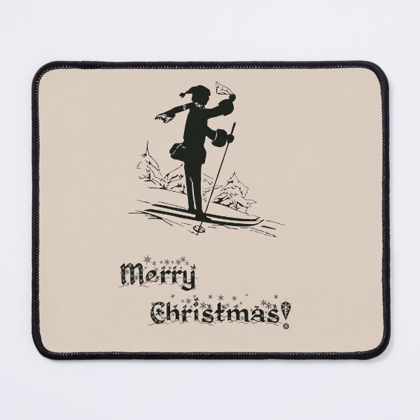 Item preview, Merry Christmas silhouette ski retro designed and sold by aapshop.