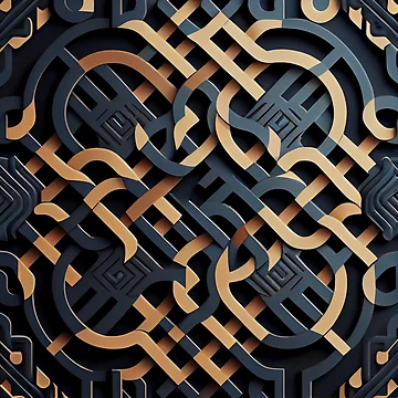 Imagen de la obra Cool Modern Abstract Pattern Digital Painting de CodeAndColors