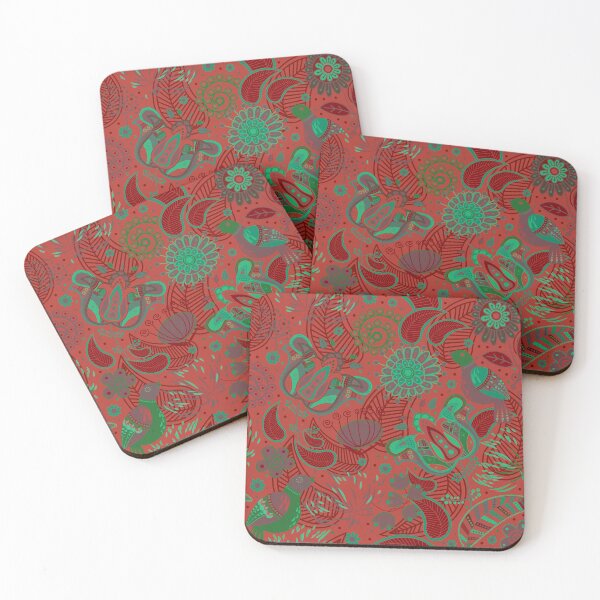 Artikelvorschau, Paisley-Druck "Feuervogel" Rosen-Paisley-Farben entworfen und verkauft von OutshineAll.