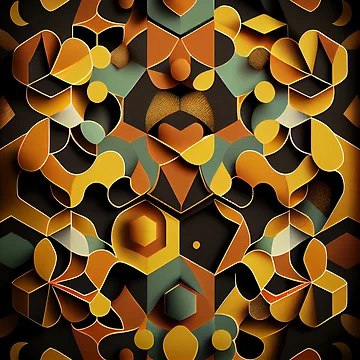 Imagen de la obra Cool Paper Modern Abstract Pattern Print Digital Painting de CodeAndColors