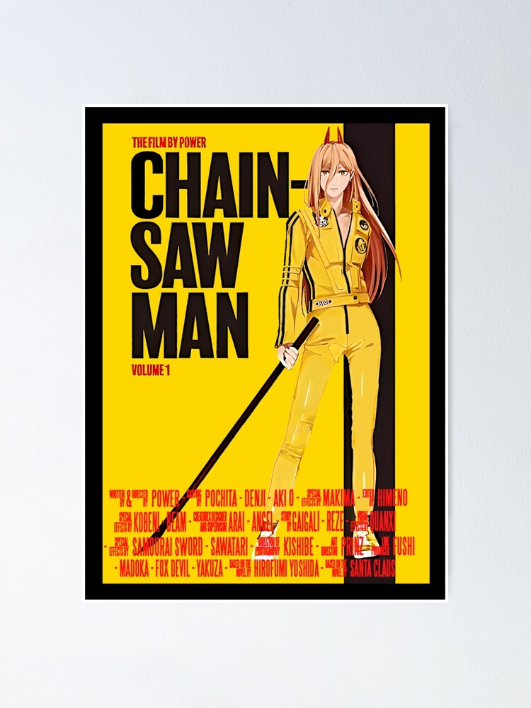 "Chainsaw Man manga poster x Kill Bill movie" Poster for Sale by