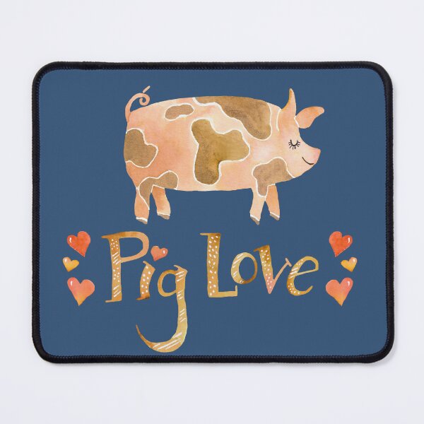 Item preview, Watercolor Pig Love designed and sold by SurfPixieArt.