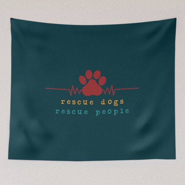 Item preview, Shelter Pet - Rescue Dogs Rescue People heartbeat ekg pawprint designed and sold by DebbisPalette.