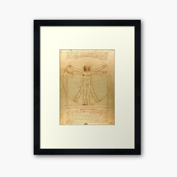 Leonardo da Vinci's Vitruvian Man Framed Art Print