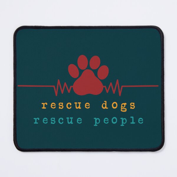 Item preview, Shelter Pet - Rescue Dogs Rescue People heartbeat ekg pawprint designed and sold by DebbisPalette.