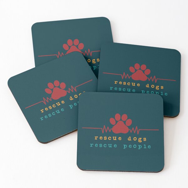 Item preview, Shelter Pet - Rescue Dogs Rescue People heartbeat ekg pawprint designed and sold by DebbisPalette.
